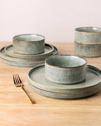 Stoneware Dinner Sets for 6 People 18 Pieces