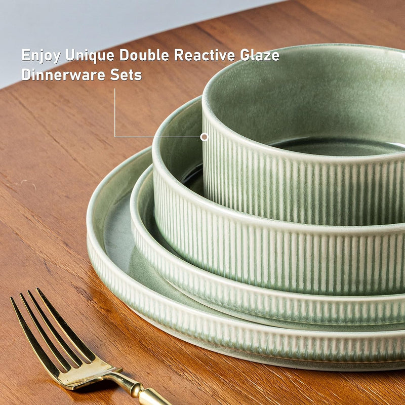 Stoneware Dinner Sets for 6 People 18 Pieces