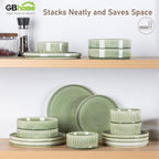 Stoneware Dinner Sets for 6 People 18 Pieces
