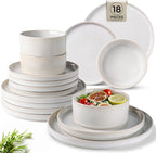 Stoneware Dinner Sets for 6 People 18 Pieces