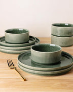 Stoneware Dinner Sets for 6 People 18 Pieces