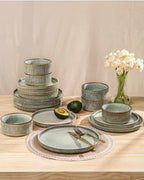 Stoneware Dinner Sets for 6 People 18 Pieces