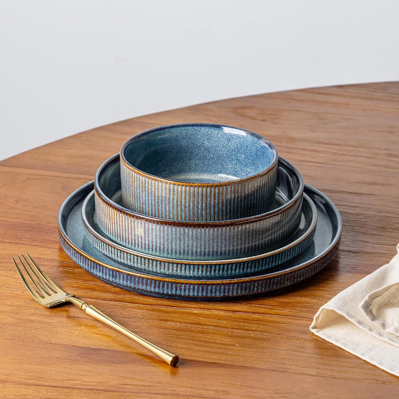 Stoneware Dinner Sets for 6 People 18 Pieces