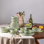 Stoneware Dinner Sets for 6 People 18 Pieces