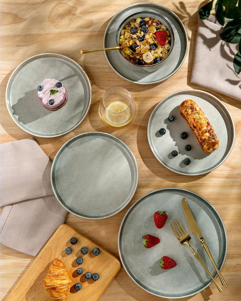 Stoneware Dinner Sets for 6 People 18 Pieces