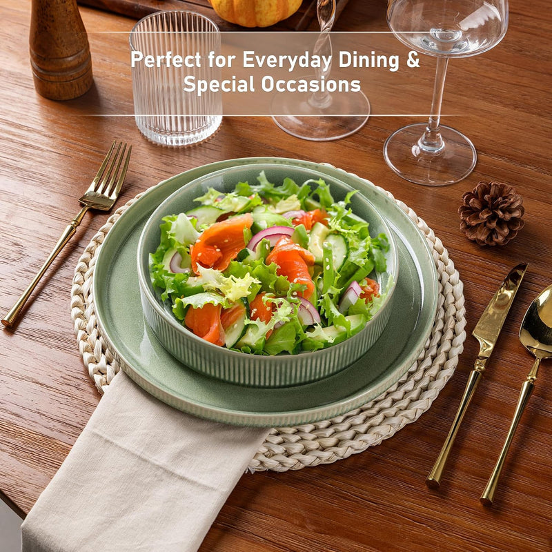 Stoneware Dinner Sets for 6 People 18 Pieces