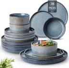 Stoneware Dinner Sets for 6 People 18 Pieces