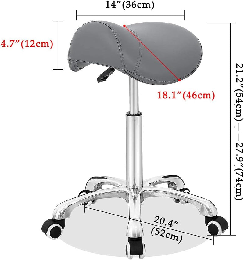 Stool Chair with Back Support Ergonomic Esthetician