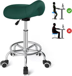 Stool Ergonomic Comfortable Rolling Chair with Wide Thick