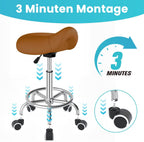 Stool Ergonomic Comfortable Rolling Chair with Wide Thick