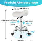 Stool Ergonomic Comfortable Rolling Chair with Wide Thick