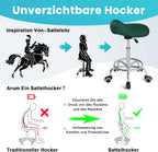 Stool Ergonomic Comfortable Rolling Chair with Wide Thick