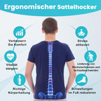Stool Ergonomic Comfortable Rolling Chair with Wide Thick