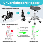Stool Ergonomic Comfortable Rolling Chair with Wide Thick Seat