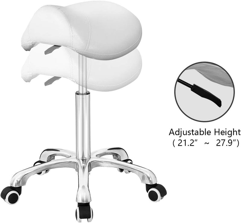 Saddle Stool Massage Rolling Work Chair for Beauty