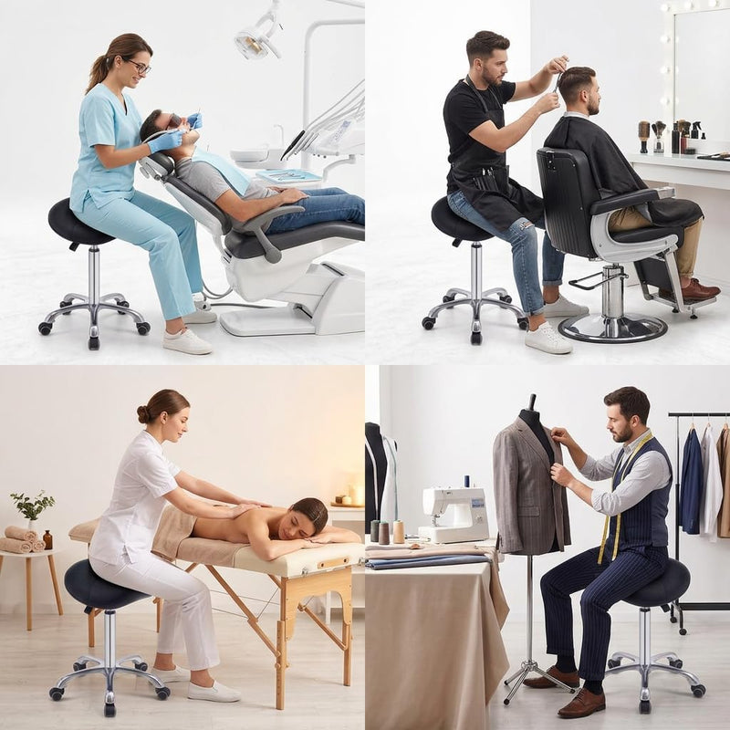 Saddle Stool Massage Swivel Chair for Beauty Tattoo