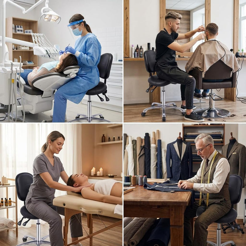 Saddle Stool Massage Swivel Chair for Beauty Tattoo