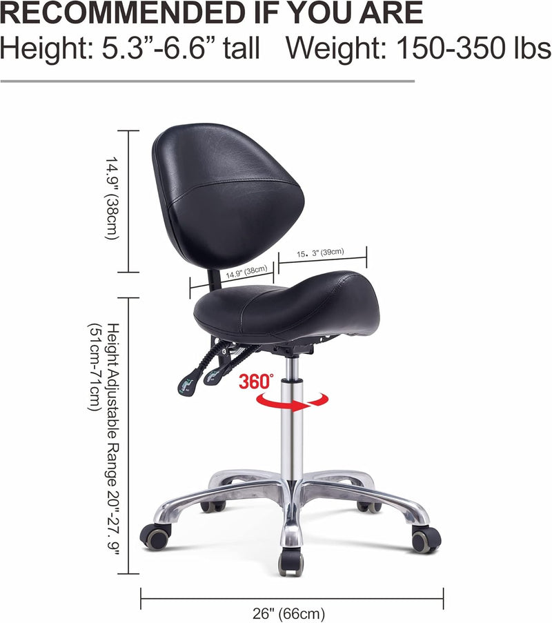 Saddle Stool Massage Swivel Chair for Beauty Tattoo