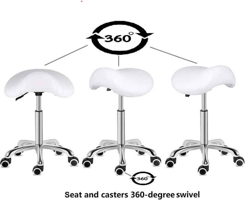 Stool Rolling Swivel Height Adjustable with Wheels