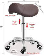 Stool Rolling Swivel Height Adjustable with Wheels