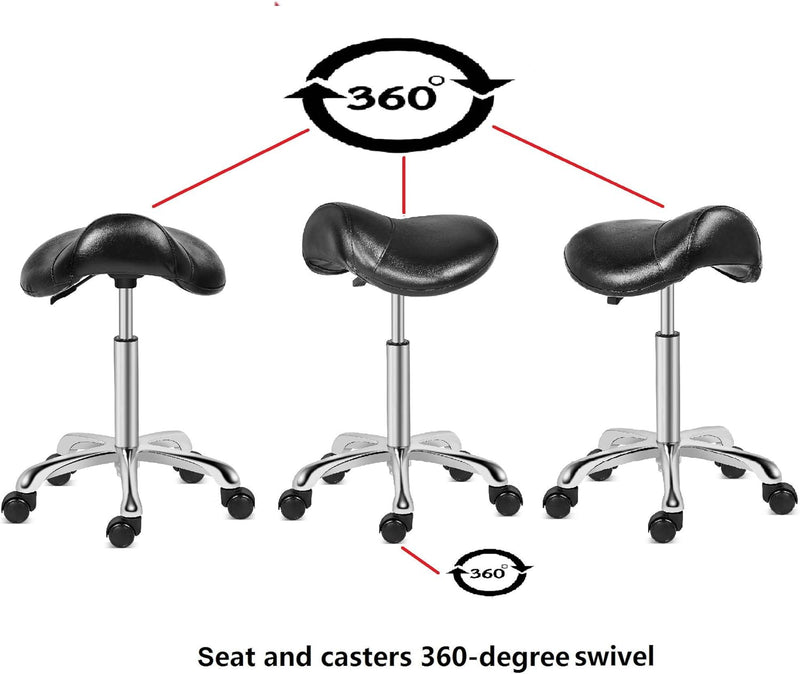 Stool Rolling Swivel Height Adjustable with Wheels