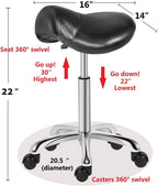 Stool Rolling Swivel Height Adjustable with Wheels