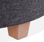 Stool with Storage Space Padded Seating Ottoman Footrest