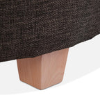 Stool with Storage Space Padded Seating Ottoman Footrest
