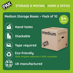 Storage Boxes Archive Cardboard with Handles 64 Litres