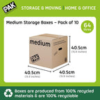 Storage Boxes Archive Cardboard with Handles 64 Litres