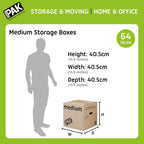 Storage Boxes Archive Cardboard with Handles 64 Litres