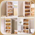Storage Boxes with a Lid 4-Piece Large Collapsible