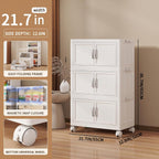 Storage Boxes with Lid 3x60L Tier Plastic Box