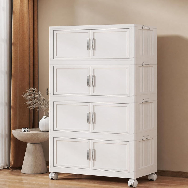 Storage Boxes with Lid 3x60L Tier Plastic Box