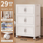 Storage Boxes with Lid 3x60L Tier Plastic Box