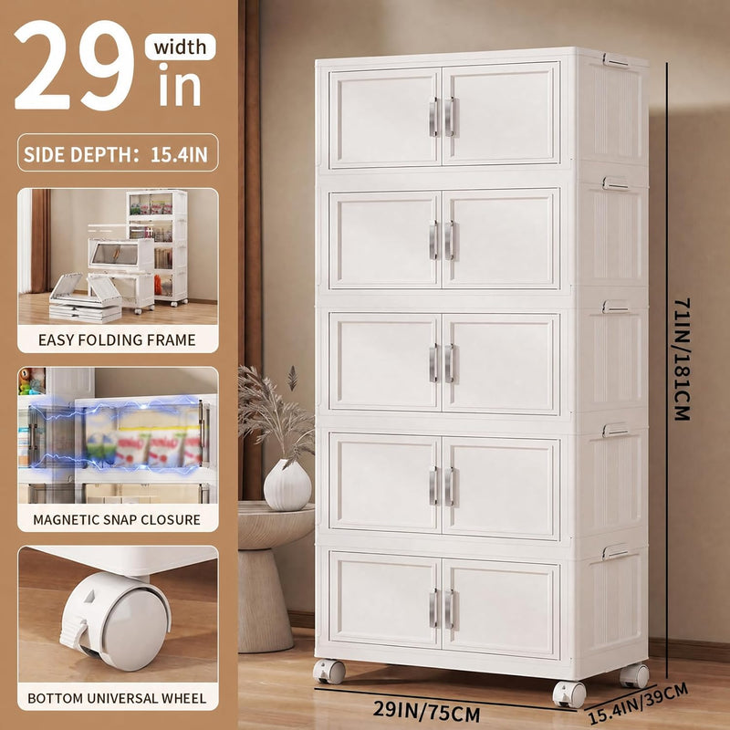 Storage Boxes with Lid 80lx5 Tier Plastic Box