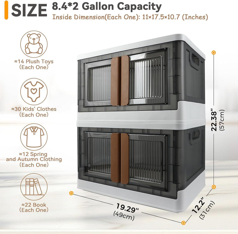 Storage Cabinet 8.4 Gallon (Set of 2)