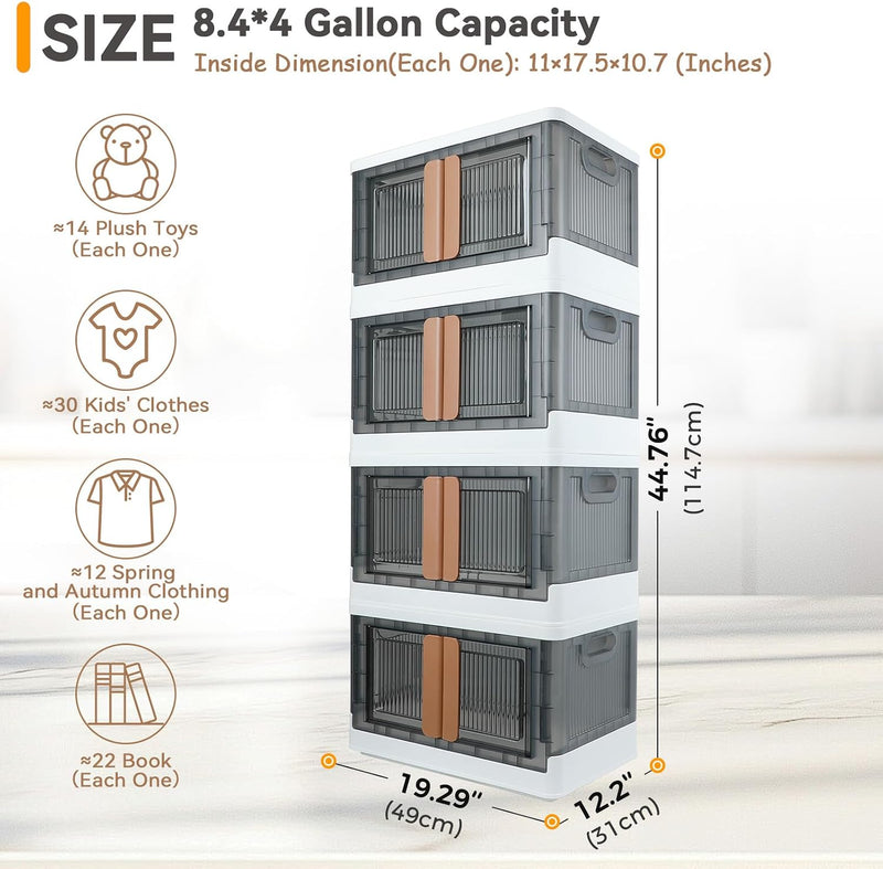 Storage Cabinet 8.4 Gallon (Set of 2)