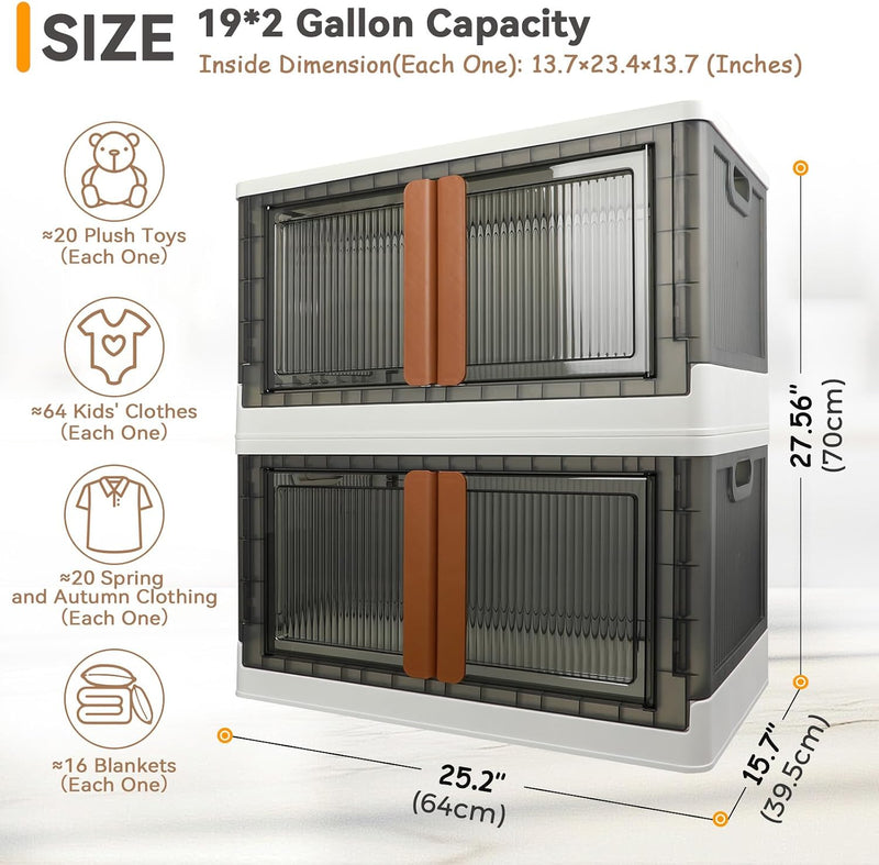 Storage Cabinet 8.4 Gallon (Set of 2)