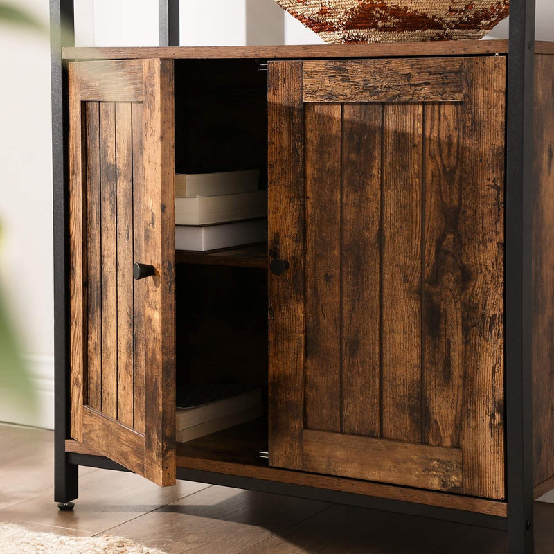Storage Cabinet Adjustable Shelf Sliding Barn Door Steel