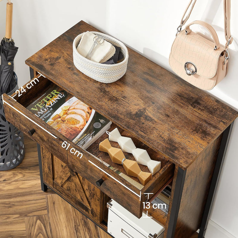 Storage Cabinet Adjustable Shelf Sliding Barn Door Steel