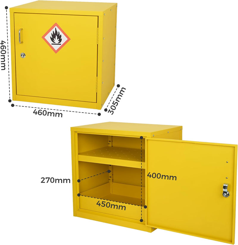 Storage Cabinet Fire Proof Flammable Industries Coshh Metal