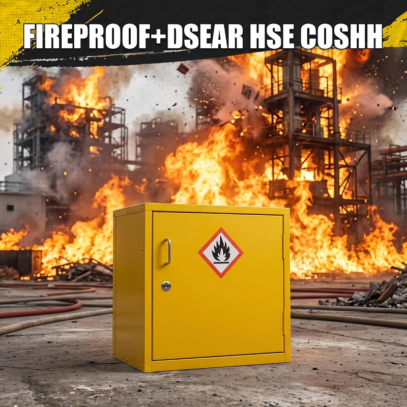 Storage Cabinet Fire Proof Flammable Industries Coshh Metal