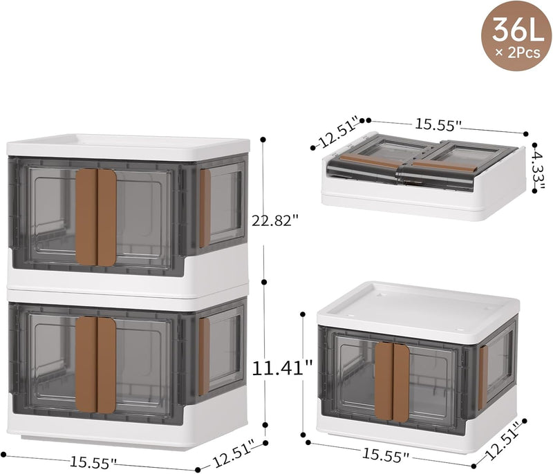 Storage Cabinet Kitchen Organiser 95L Plastic Bins