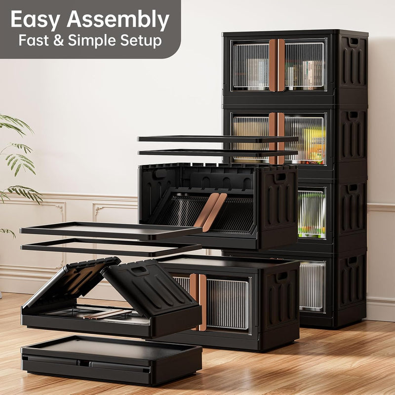 Storage Cabinet Kitchen Organiser 95L Plastic Bins