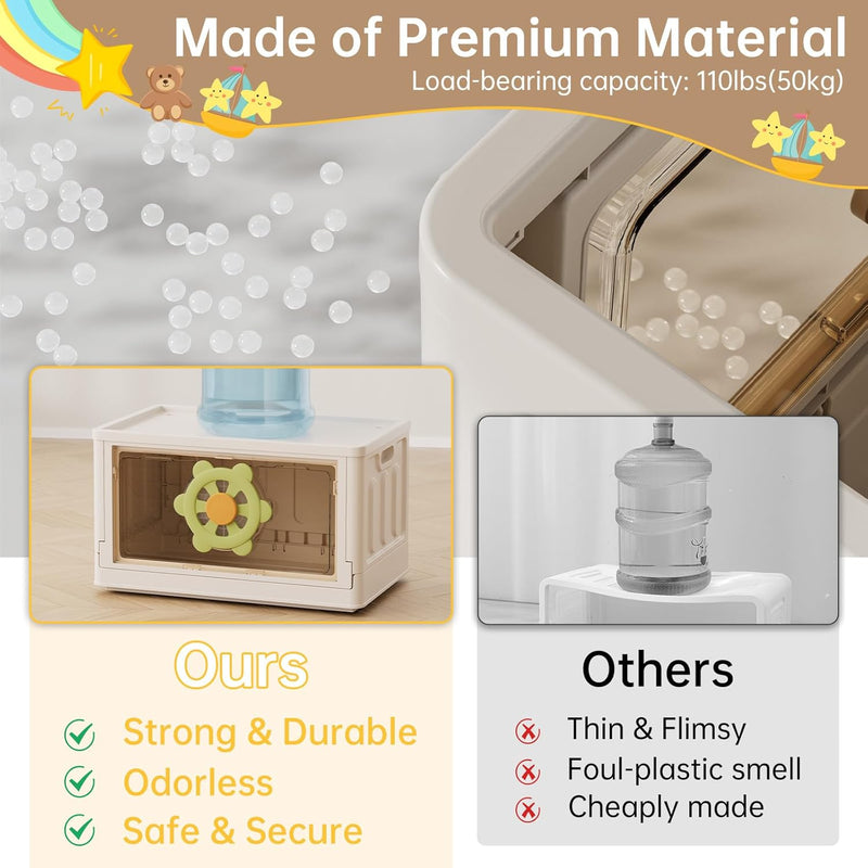Storage Cabinet Kitchen Organiser 95L Plastic Bins