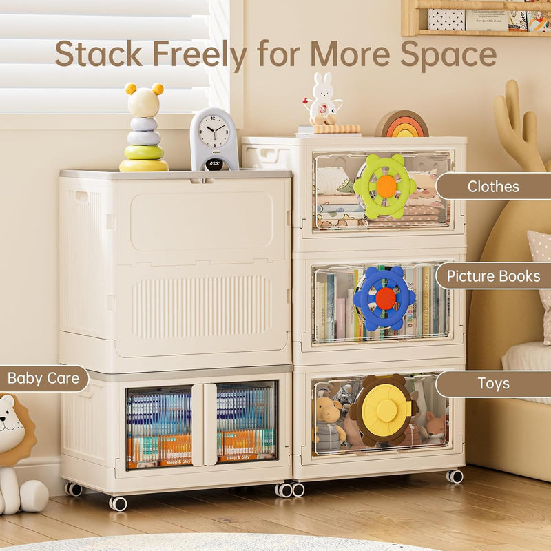 Storage Cabinet Kitchen Organiser 95L Plastic Bins