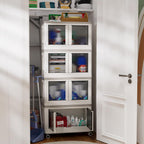 Storage Cabinet Kitchen Organiser 95L Plastic Bins