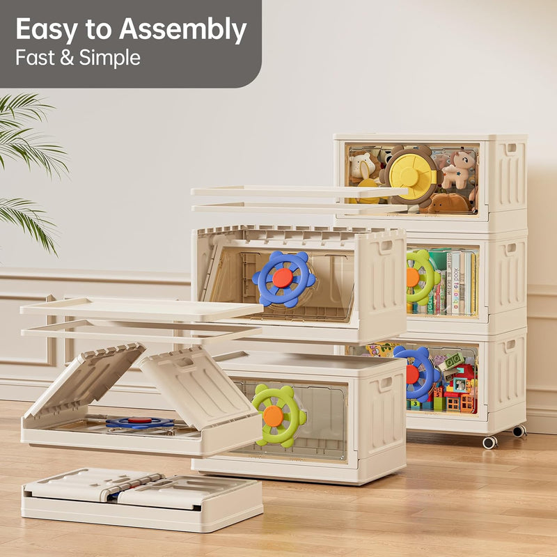 Storage Cabinet Kitchen Organiser 95L Plastic Bins