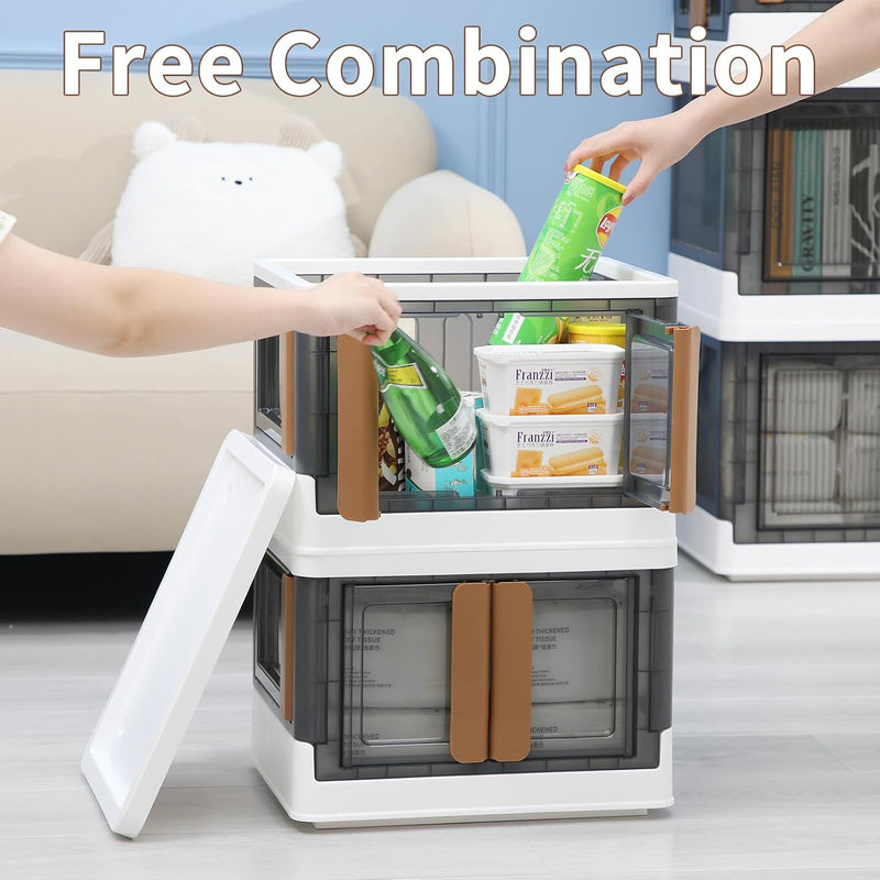 Storage Cabinet Kitchen Organiser 95L Plastic Bins